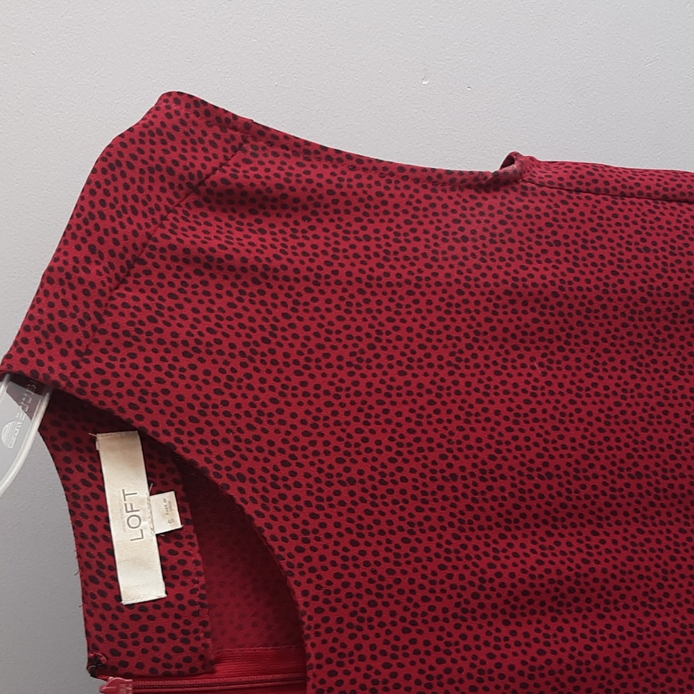 Loft Polka Dots Sheath Dress